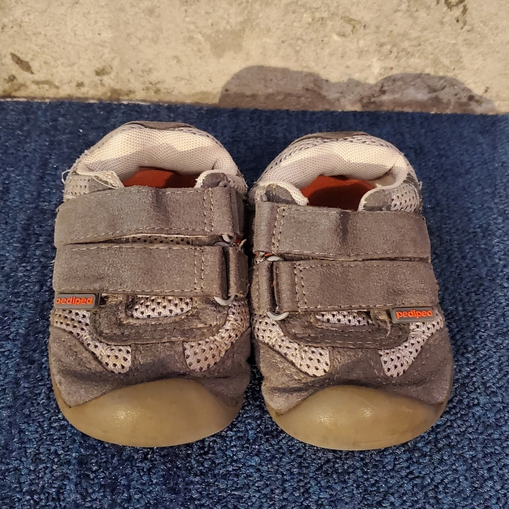 ￼Pediped Shoes | Pediped Grip Go Baby Boy Sz 6-6.5 | Color: Gray/Orange